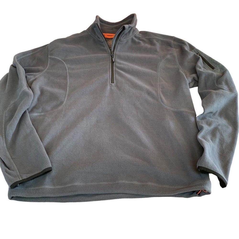 Mondetta Mens Gray Fleece 1/4 Zip Pullover Fleece Sweater Size XL​​​​​